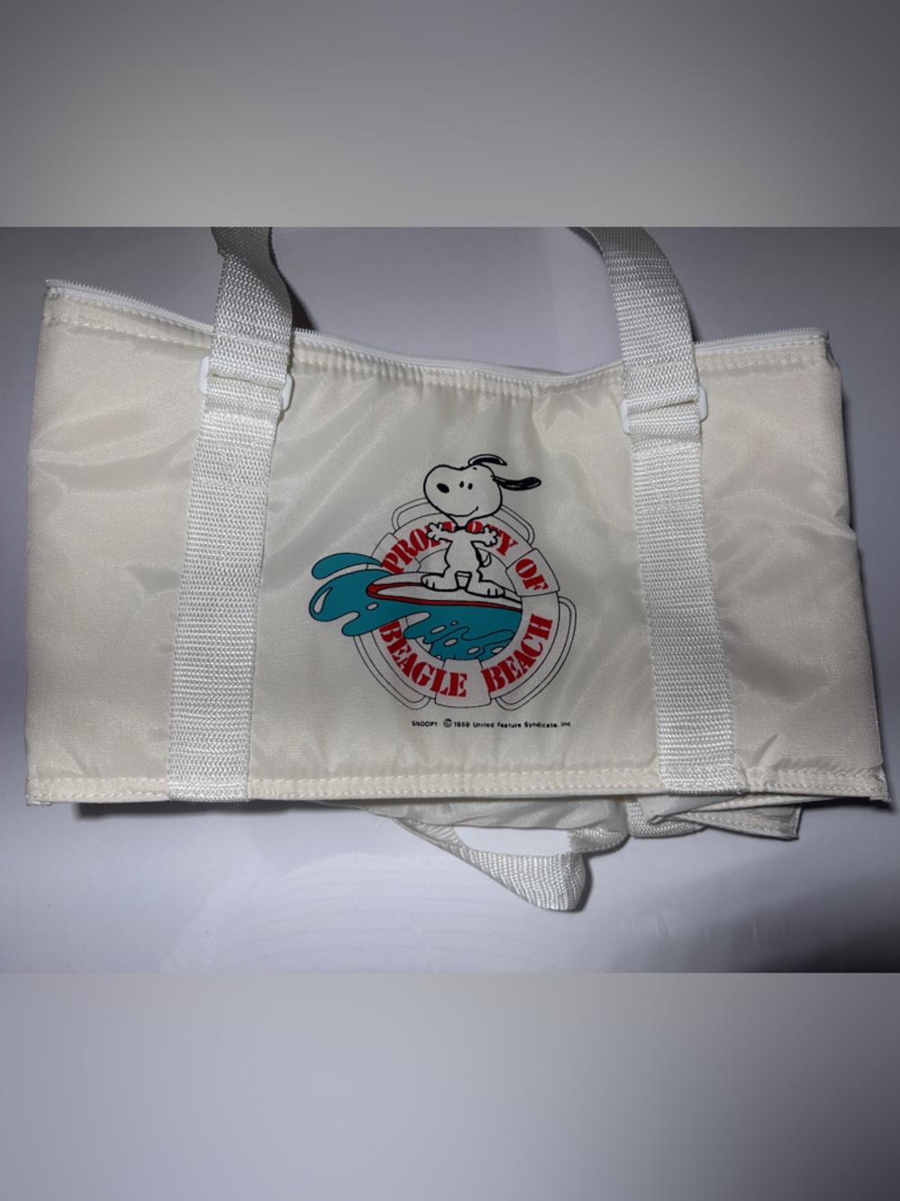 1970s Vintage Snoopy Graphic Insulated Bag Cooler - Beagle Beach VTG New
